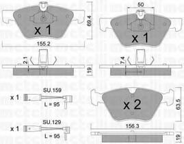 set placute frana,frana disc