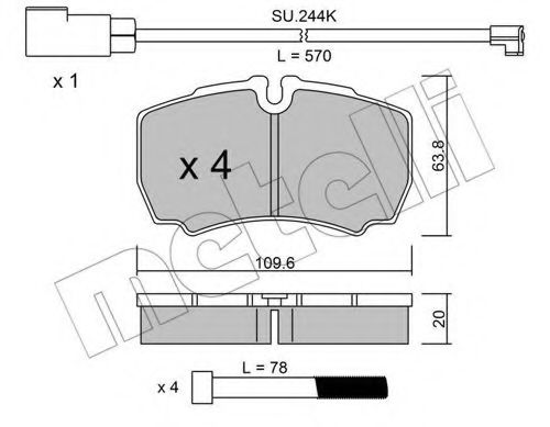 set placute frana,frana disc