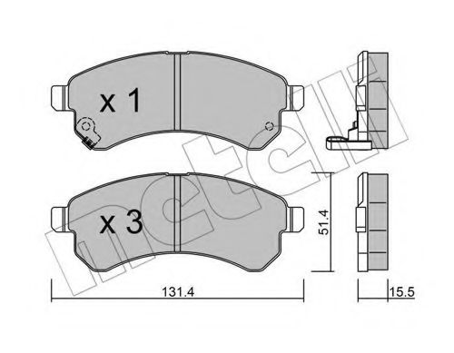 set placute frana,frana disc