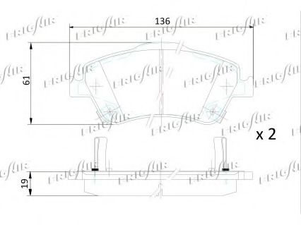 set placute frana,frana disc