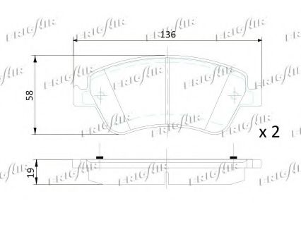 set placute frana,frana disc
