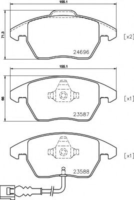 set placute frana,frana disc