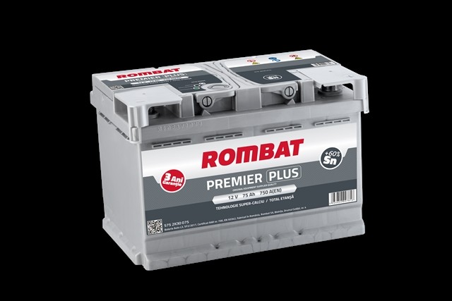 PREMIER 75AH 750A 278X175X190 +DR - PRETUL INCLUDE BATERIA VECHE LA SCHIMB! - 3 ani garantie
