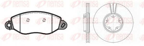 Set frana, frana disc