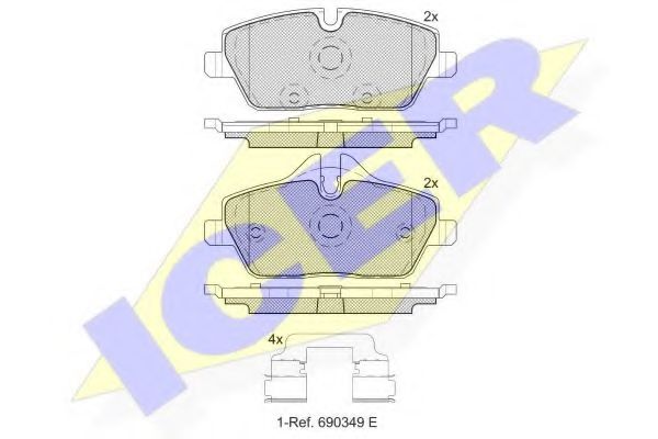 set placute frana,frana disc