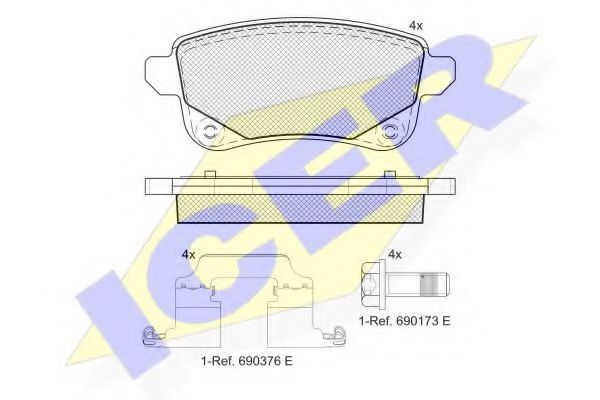 set placute frana,frana disc