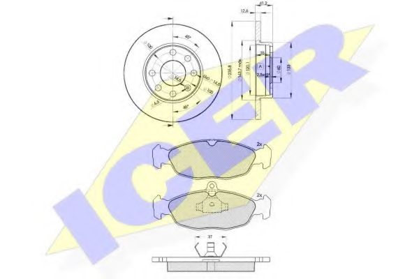 Set frana, frana disc