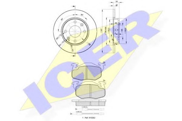 Set frana, frana disc