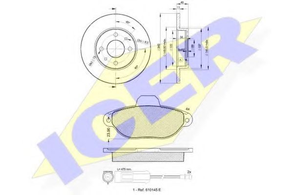 Set frana, frana disc