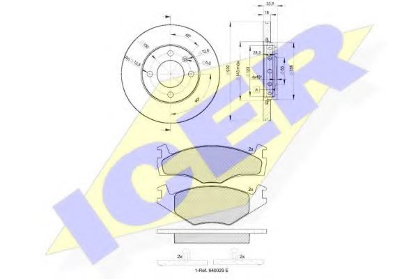 Set frana, frana disc