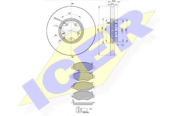 Set frana, frana disc