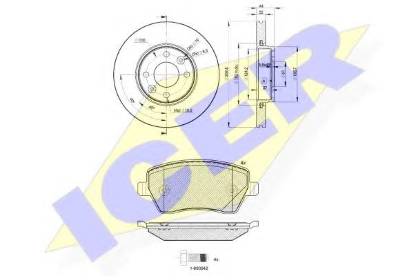 Set frana, frana disc
