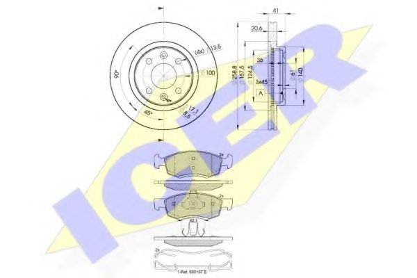 Set frana, frana disc