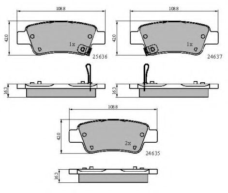 set placute frana,frana disc