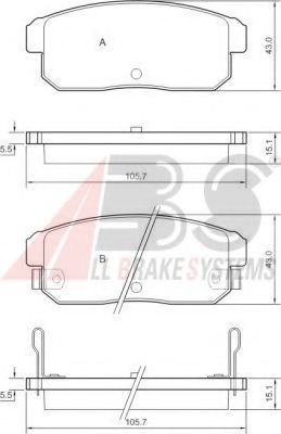 set placute frana,frana disc