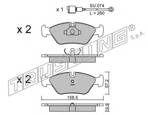 set placute frana,frana disc