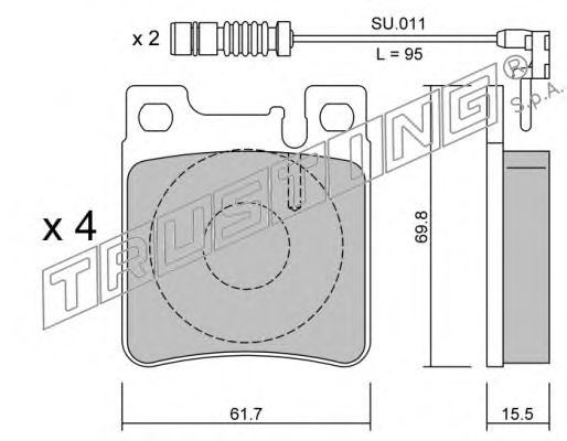 set placute frana,frana disc