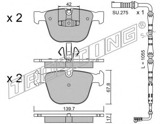 set placute frana,frana disc