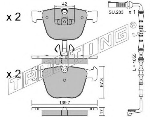 set placute frana,frana disc