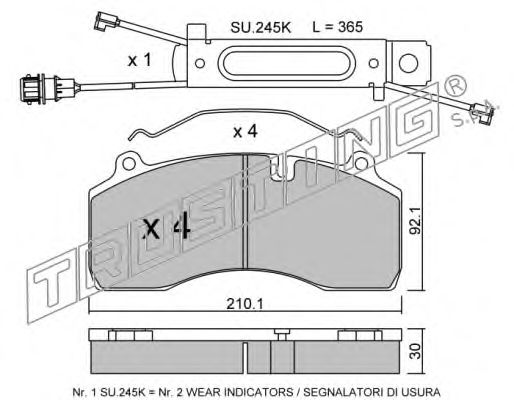 set placute frana,frana disc
