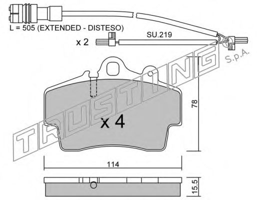 set placute frana,frana disc