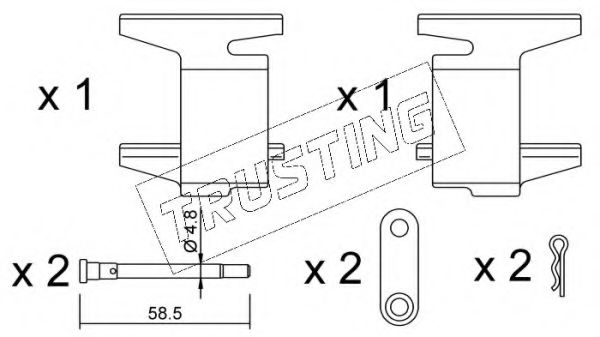 Set accesorii, placute frana