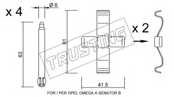 Set accesorii, placute frana