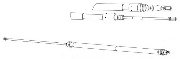 Cablu, frana de parcare