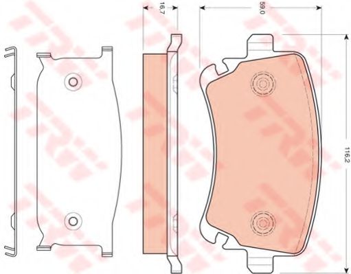 set placute frana,frana disc