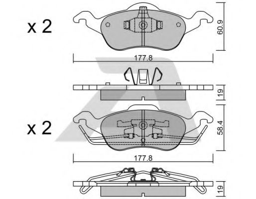 set placute frana,frana disc