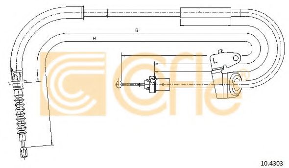 Cablu, frana de parcare