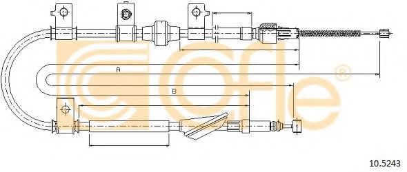 Cablu, frana de parcare