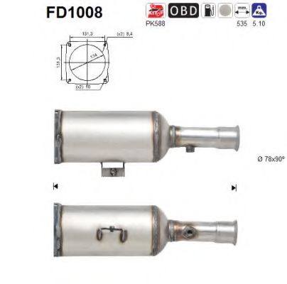 Filtru funingine/particule, sist.de esapament