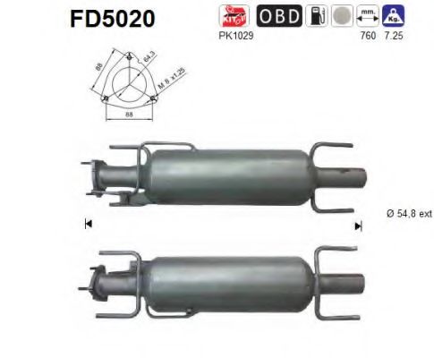 Filtru funingine/particule, sist.de esapament