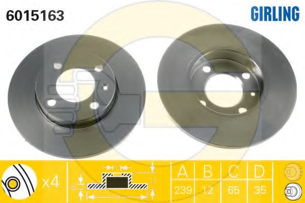 Set frana, frana disc