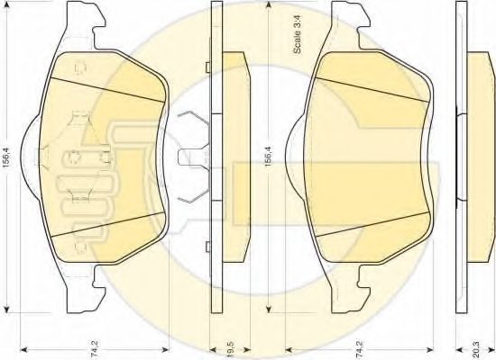 Set frana, frana disc