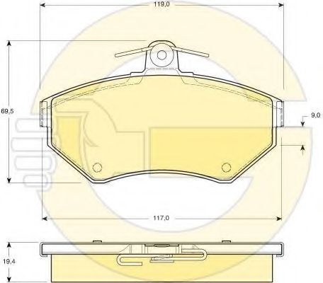 Set frana, frana disc