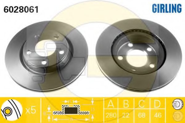 Set frana, frana disc