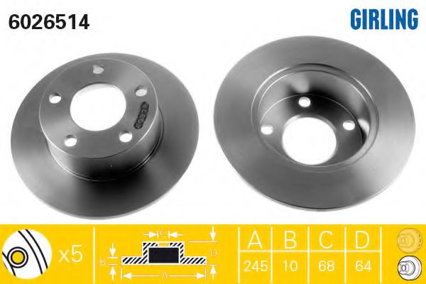 Set frana, frana disc