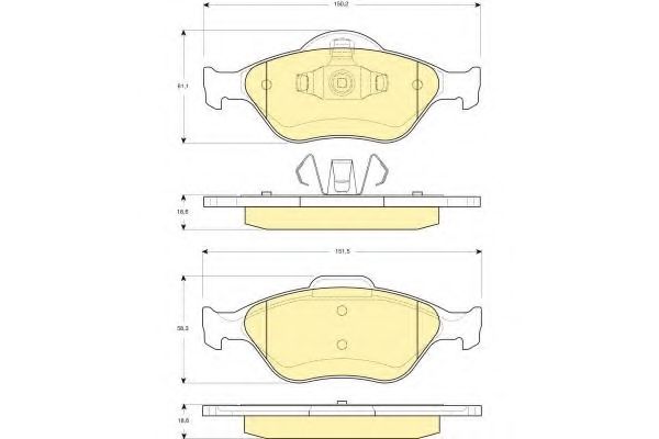 Set frana, frana disc