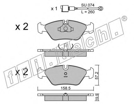 set placute frana,frana disc