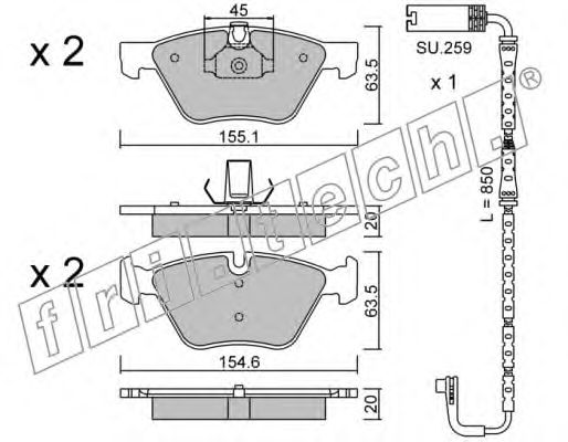 set placute frana,frana disc