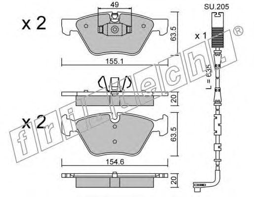 set placute frana,frana disc