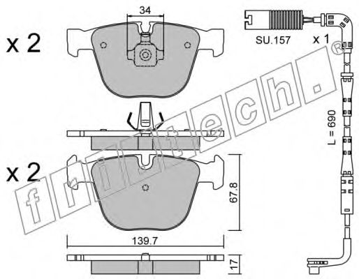 set placute frana,frana disc