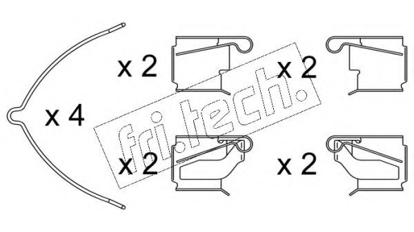 Set accesorii, placute frana