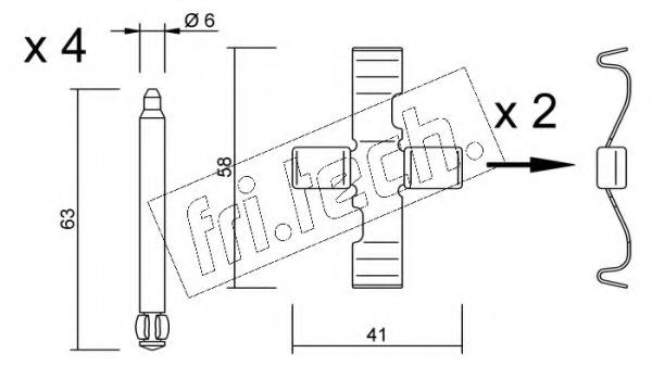 Set accesorii, placute frana