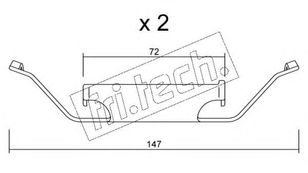 Set accesorii, placute frana