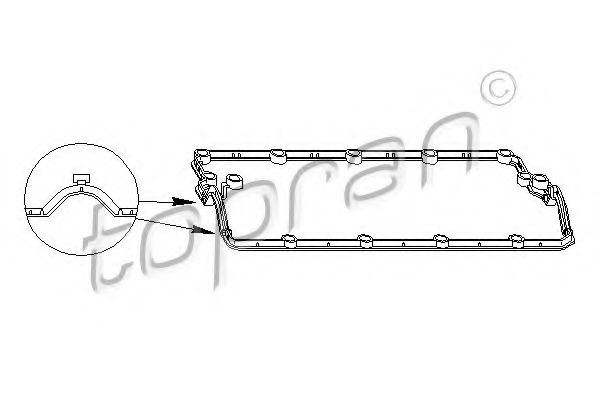 Garnitura, capac supape