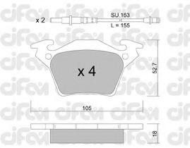set placute frana,frana disc