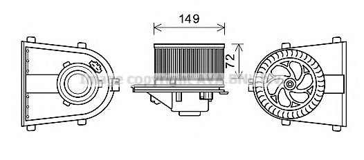Electromotor, ventilatie interioara